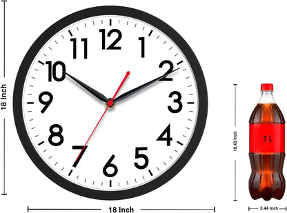 AKCISOT Wall Clock, Modern Small Wall Clocks Battery Operated 8 Inch, Silent Non-Ticking Analog Classic for Office, Home, Bathroom, Kitchen, Bedroom, School(Black)