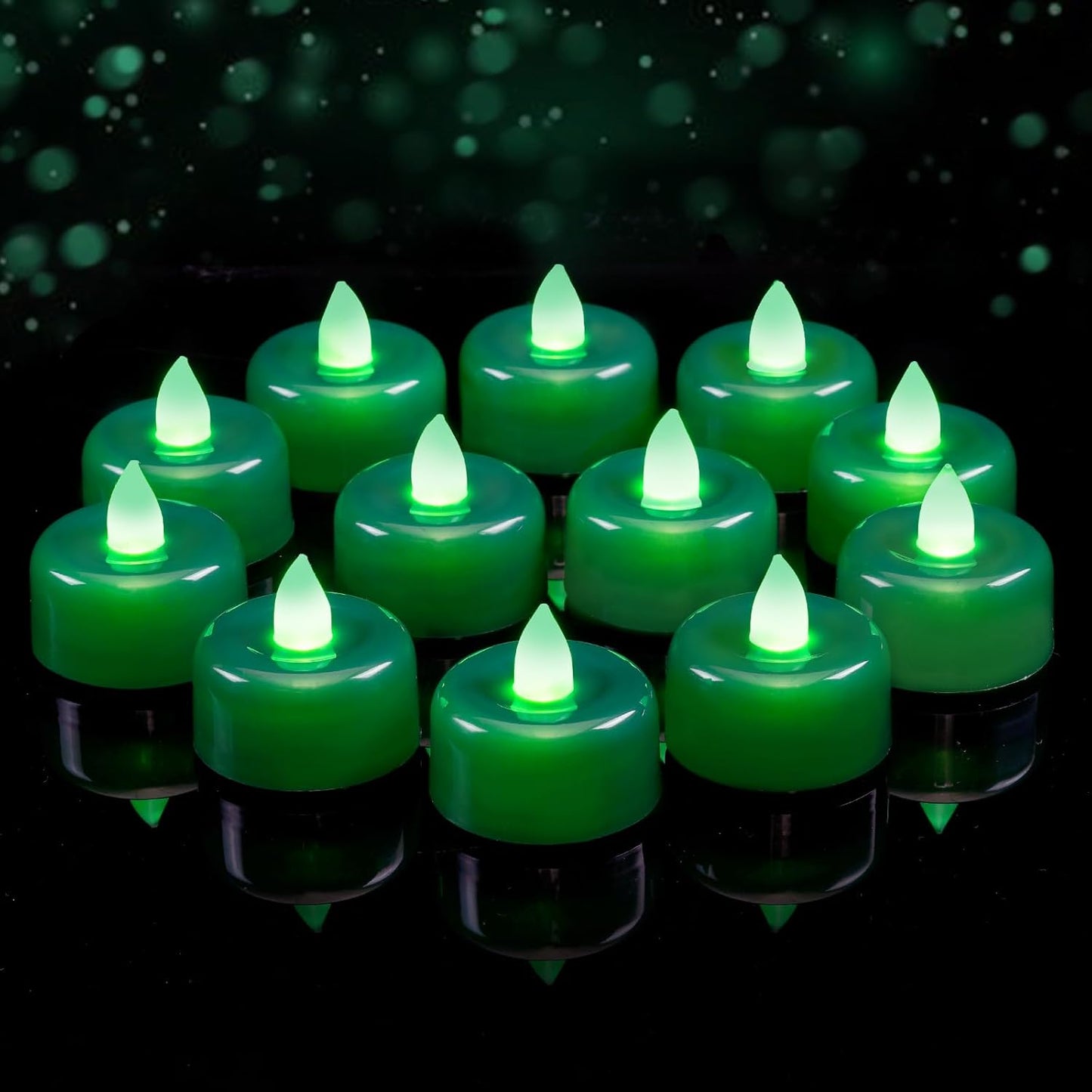 Amagic 12/24/50/100/150Pack Flameless LED Tea Lights Candles Battery Operated, Electric Fake Tealight Candles for Votive, Halloween, Christmas, Home Decor, Wedding, Table Decor (12Pack)
