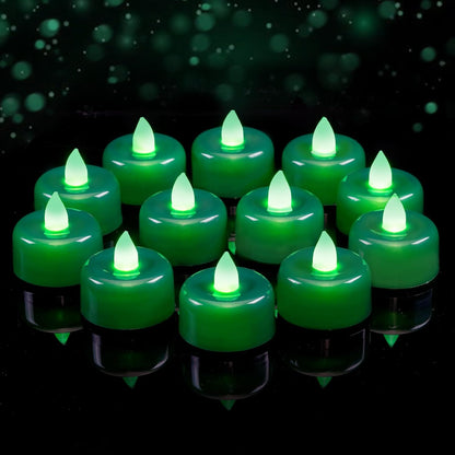 Amagic 12/24/50/100/150Pack Flameless LED Tea Lights Candles Battery Operated, Electric Fake Tealight Candles for Votive, Halloween, Christmas, Home Decor, Wedding, Table Decor (12Pack)