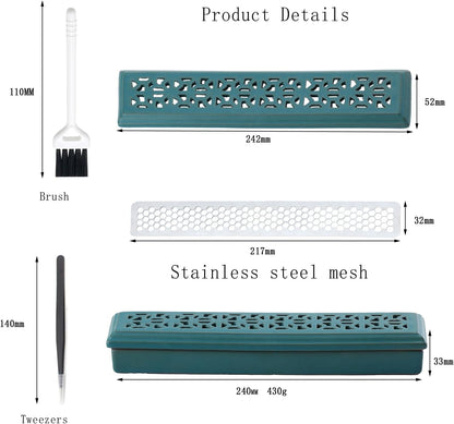 CEREMONY Incense Holder for Sticks, Ceramic Insence-Stick Holder Ash Catcher, Incense Holder Timkburner for Meditation Yoga Spa Room Incense Holder (Lever Brown)