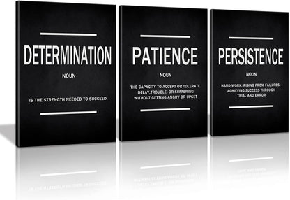 KAWAHONE Canvas Painting Wall Art, Grind Hustle Execution Motivational Wall Art Decoration Posters Prints for Living Room Bedroom, Office Decor, Gallery-Wrapped Canvas Art Set Framed Ready to Hang