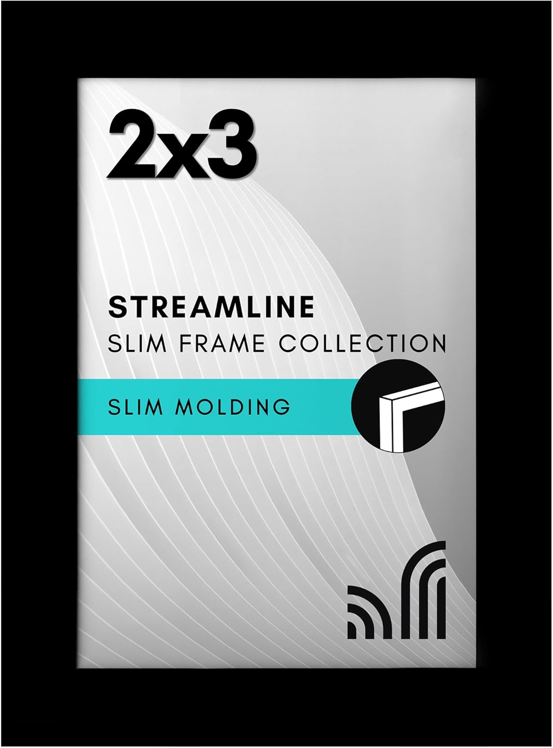 Americanflat 24x36 Poster Frame with Polished Plexiglass - Streamline Collection - Thin Border Picture Frame for Wall Display - Hanging Hardware Included - Black - Colors A
