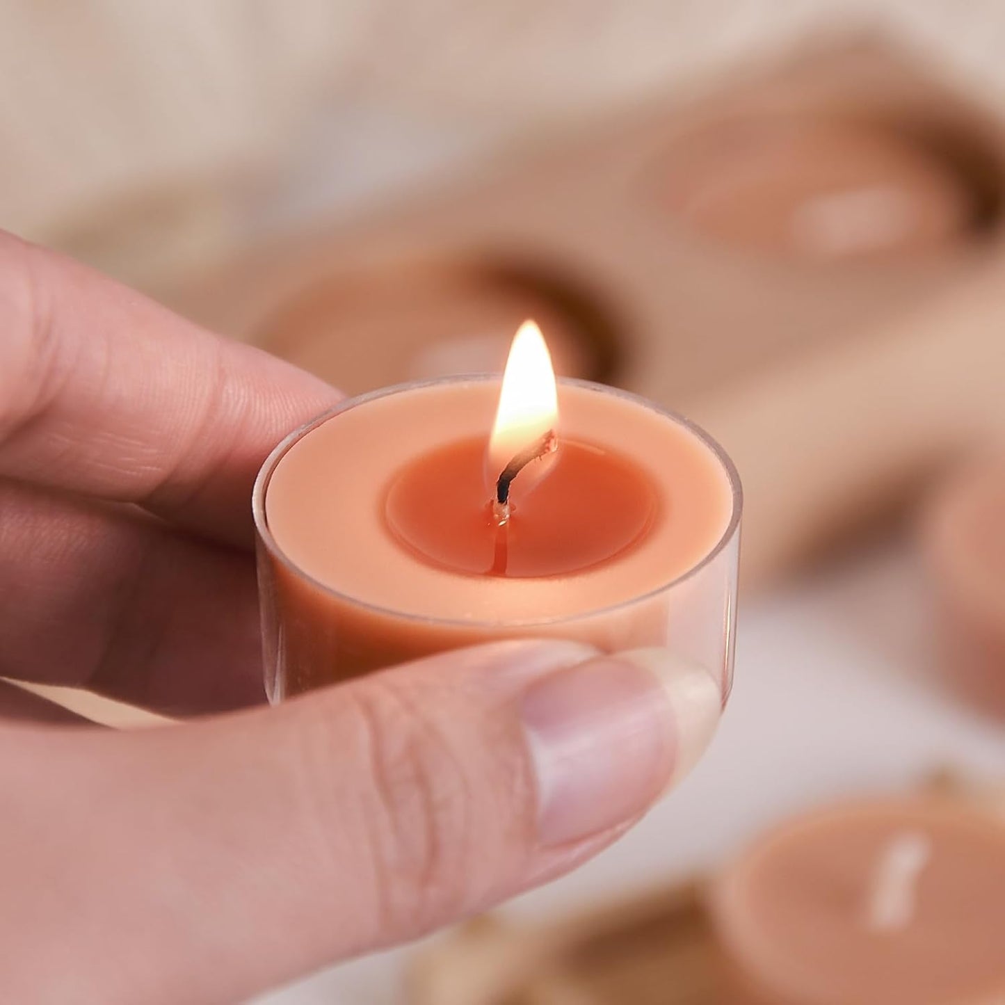 DEYBBY Natural Scented Soy Wax Tealight Candles Bulk, Romantic Rose Aromatherapy Luxury Tea Candle Set of 12-4 Hour Burn Time|Great for Valentine's Day, Birthday