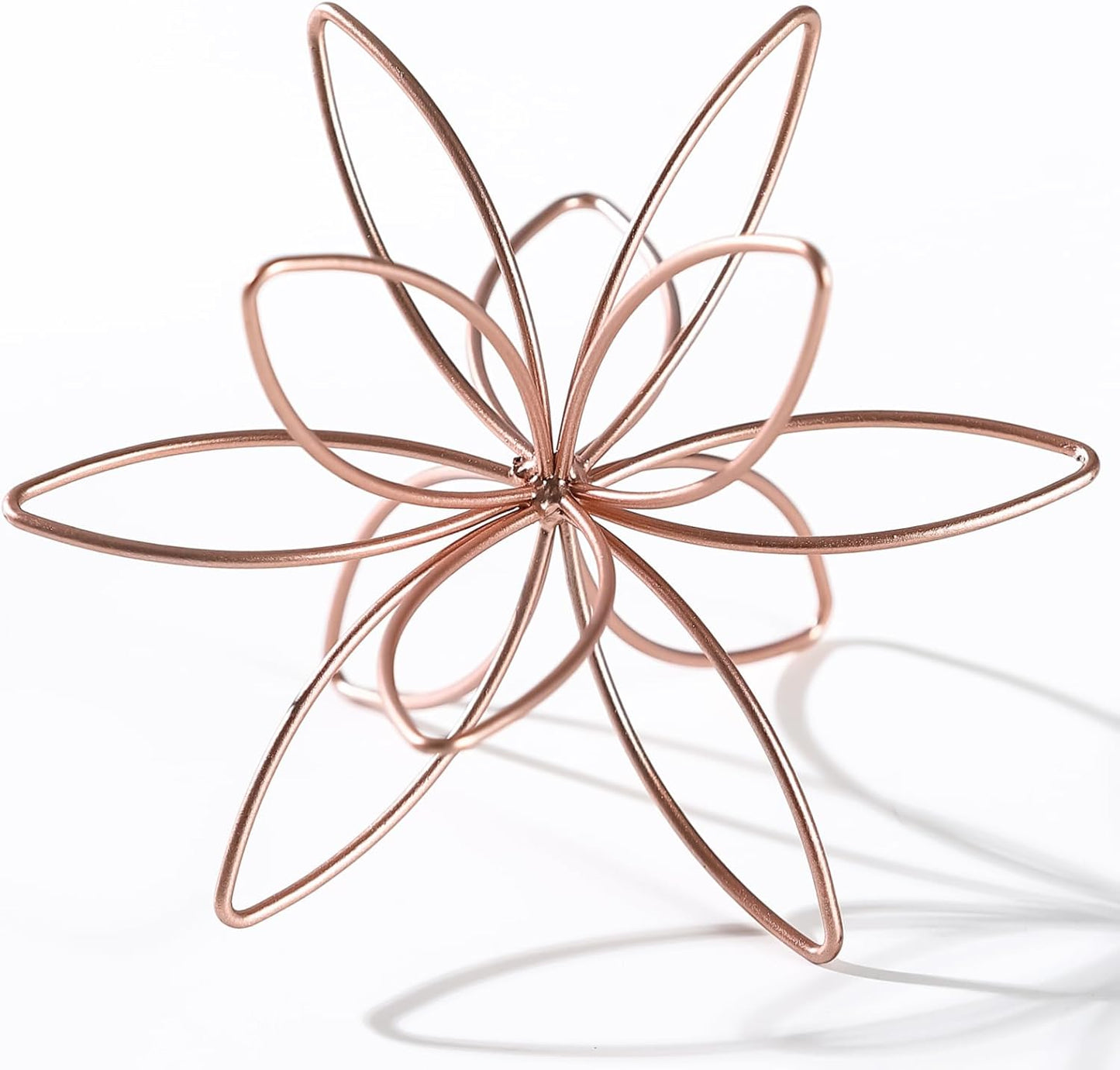 8" Gold Decorative Sphere, Metal Floral Tabletop Sculpture, Abstract Tabletop Decorative Ball for Home Metal Sphere Decor