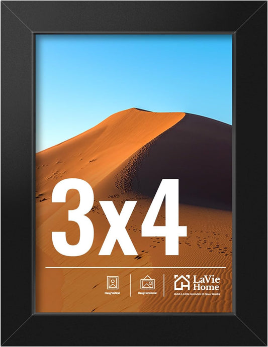 LaVie Home 11x17 Picture Frame for Wall Display, 11x17 Black Picture Frame with HD Plexiglas, 11 x 17 Poster Frame 1 Pack, Display Frame for Vertical or Horizontal, Classic Collection - Colors D