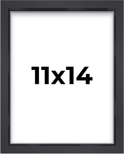 14x14 Shadow Box Black | 3/4" Depth of Usable Space | Solid Wood Pine | Includes UV Resistant Acrylic Plexiglass, Acid-Free Backing & Hanging Hardware | Made to Order in USA - Colors A