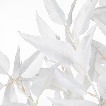 Faux Eucalyptus Stems Willow Eucalyptus Leaves 34” Long Fake Salix Leaves 3 Pcs Artificial Greenery Stems for DIY Bouquet Arrangements Centerpieces Shower Decorations-Artificial Eucalyptus Stems