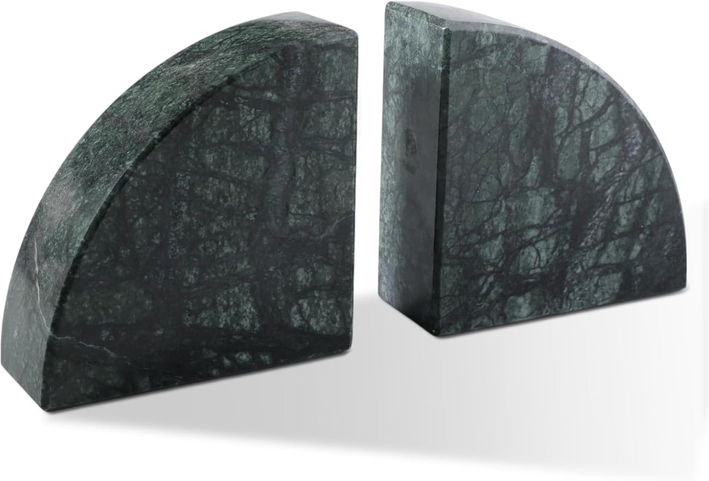 Karibiber Travertine Bookends for Heavy Books, Marble Decorative Bookends for Shelves, Heavy-Duty Stone Book Ends for Hardback Book & Cookbooks, Unique Book Stopper & Holder, Travertino Italy