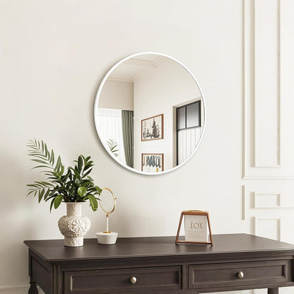 Fabuday Black Circle Mirror for Wall 20 inch - Round Mirrors for Bathroom, Entryway, Living Room, Hallway, Bedroom Decor, Small Matte Framed