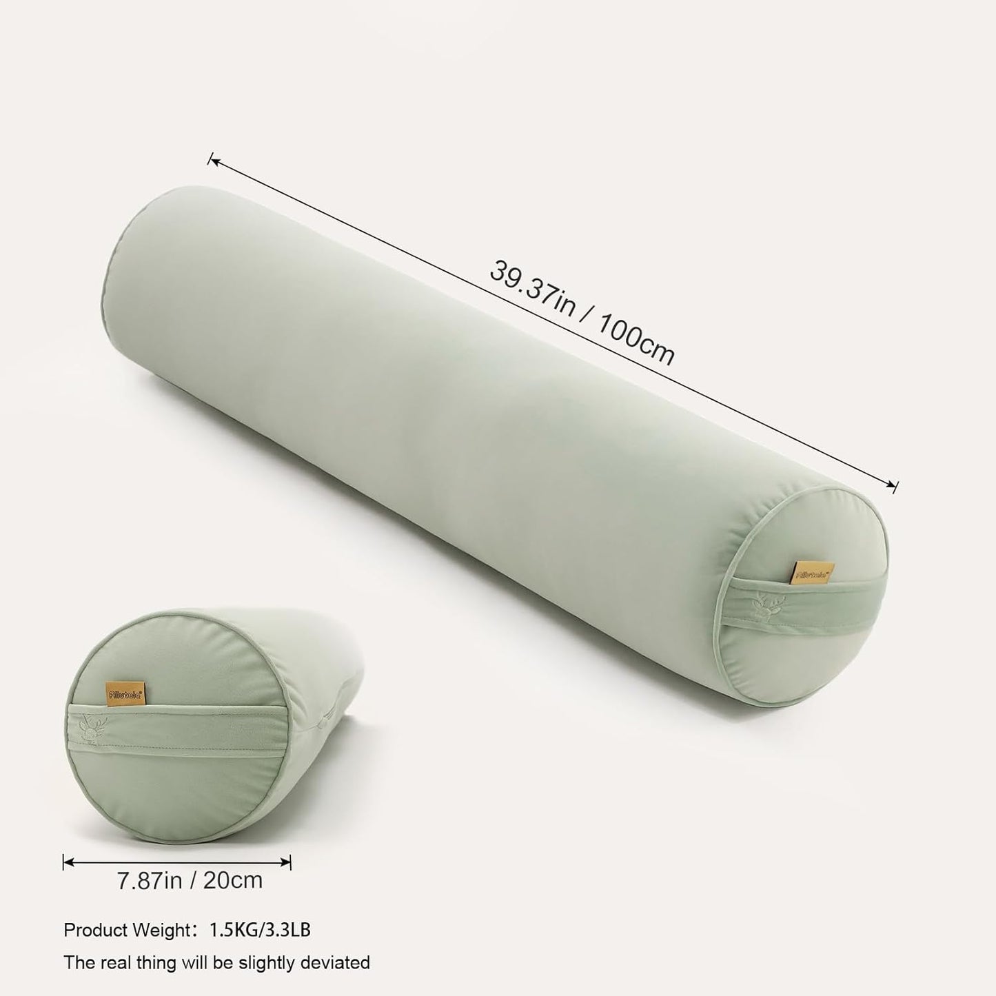 Body Pillow for Adults,Long Round Pillow,Big Cylindrical Pillow,Large Full Bolster Pillows for Side Sleepers (Steel Gray, 47.24"*7.87")