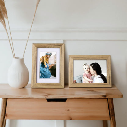 Egofine 12x16 Picture Frame Black, Covered by Plexiglass Made of Solid Wood, Display Pictures 9x12 and 11x14 with Mat or 12x16 Without Mat, for Wall Mounting Photo Frame - Colors A
