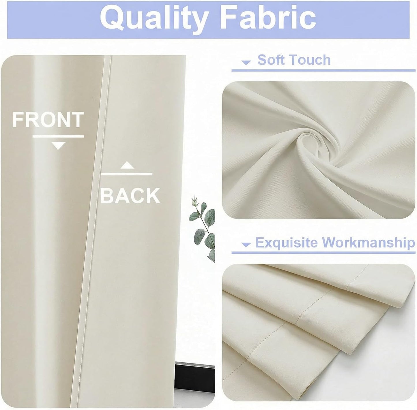 Simplebrand Ava Sage Green Blackout Curtains for Bedroom 63 Inch Length 2 Panels Set, Solid Thermal Insulated Energy Saving Rod Pocket Window Treatment Curtains Blackout Drapes, W40 x L63 Inch, Sage - Colors B