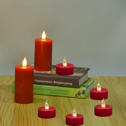 Battery Operated LED Tea Lights: 24PACK Flameless Votive Candles Lamp Realistic and Bright Flickering Holiday Gift Long Lasting 200Hours for Seasonal & Festival Celebration Warm White