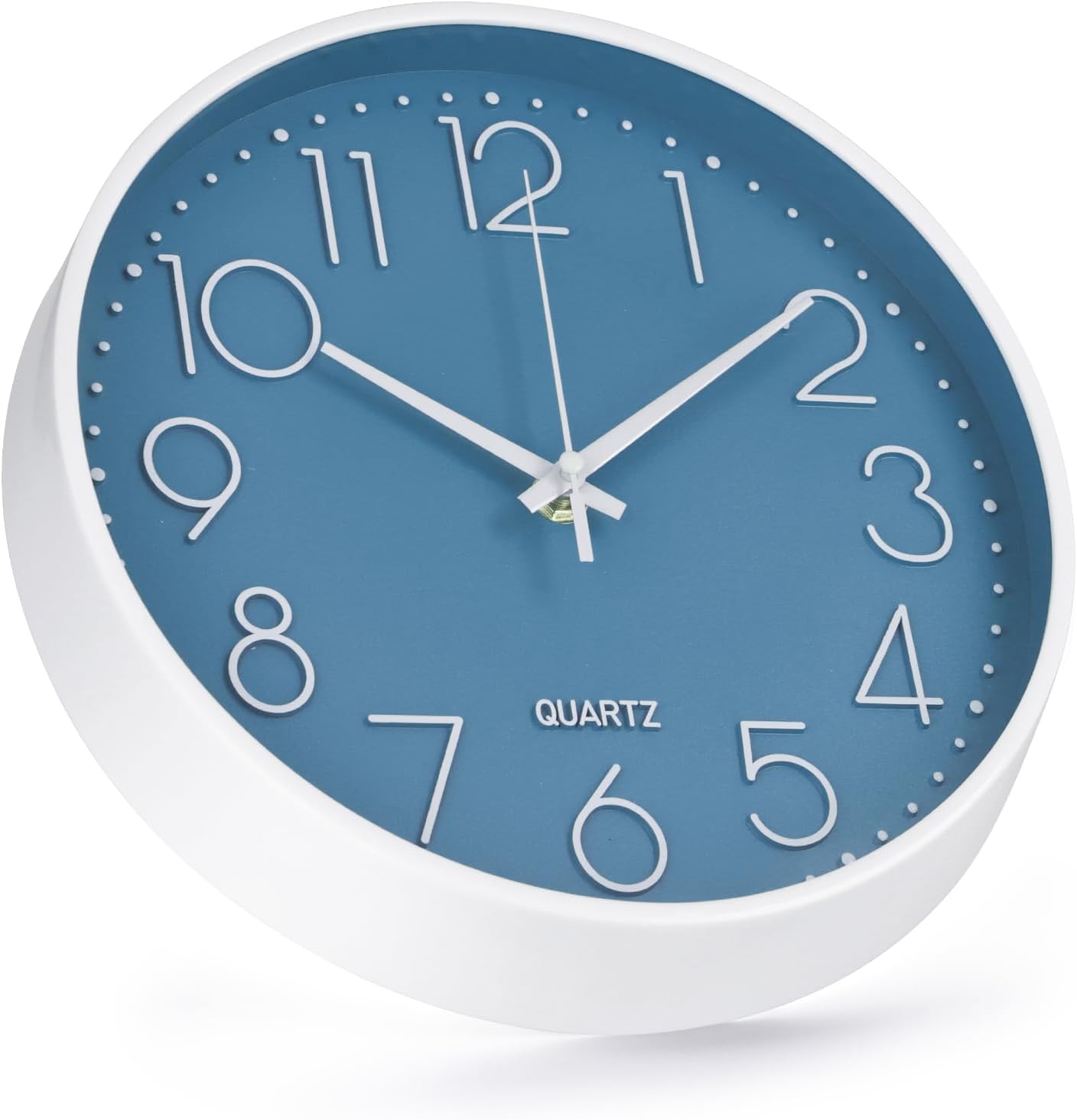 Wall Clock 12 Inch Non-Ticking Silent Modern Simple Style Round Decor Clock Gold Stereoscopic Dial Quartz Wall Clocks for Home/Office/School/Living Room/Bedroom/Kitchen