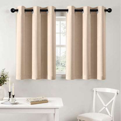 MIULEE Blackout Curtains for Bedroom Living Room 2 Panels, Thermal Insulated Room Darkening Drapes Grommet Noise Reducing Light Blocking Window Treatments 63 Inches Long 40x63 Inch Black - Colors A
