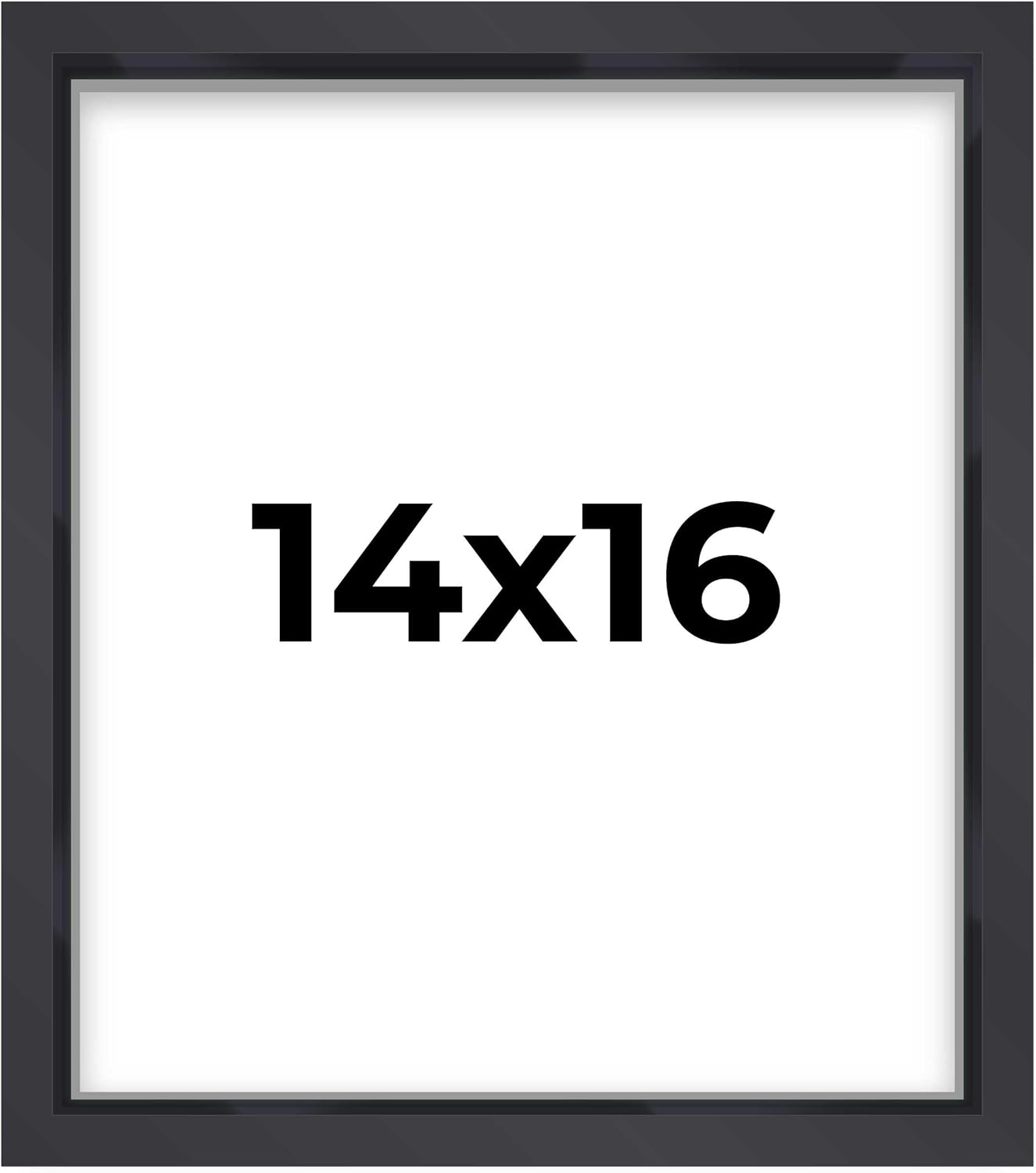 14x14 Shadow Box Black | 3/4" Depth of Usable Space | Solid Wood Pine | Includes UV Resistant Acrylic Plexiglass, Acid-Free Backing & Hanging Hardware | Made to Order in USA - Colors D
