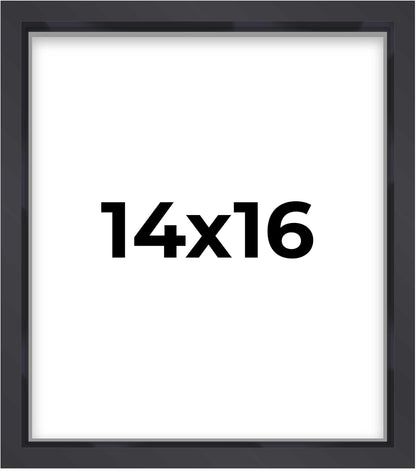 14x14 Shadow Box Black | 3/4" Depth of Usable Space | Solid Wood Pine | Includes UV Resistant Acrylic Plexiglass, Acid-Free Backing & Hanging Hardware | Made to Order in USA - Colors D