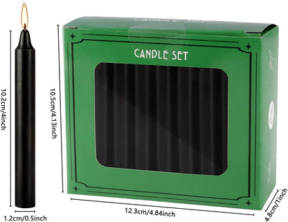 30-Pack 10-Color Taper Candles - 10 Inch Dripless & 10-Hour Burn｜Wedding/Birthday/Home Decor with Premium Wax