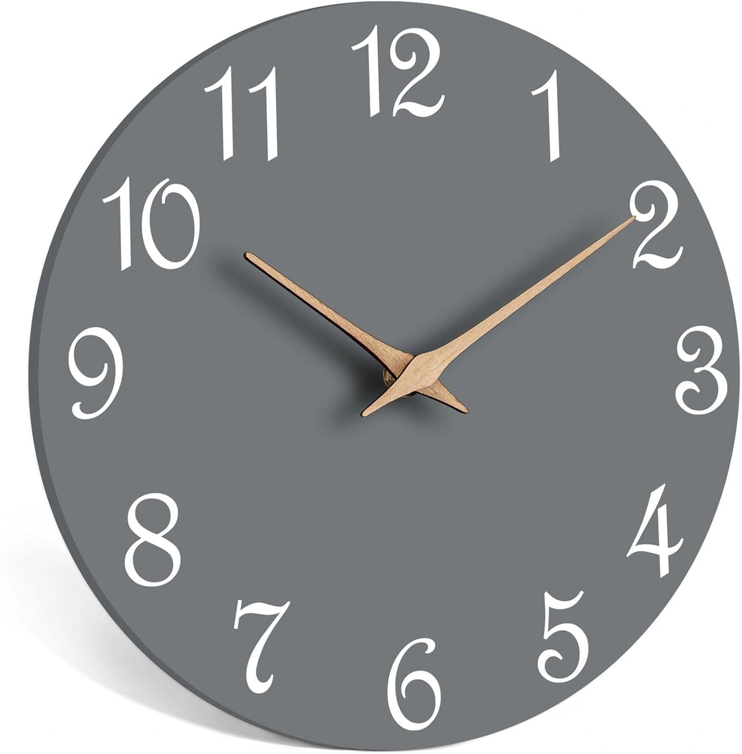 Mosewa Wall Clock 8 Inch Black Battery Operated Silent Non Ticking Simple Minimalist Rose Gold Numbers Decorative for Bedroom Living Room Kitchen Home Bathroom Office