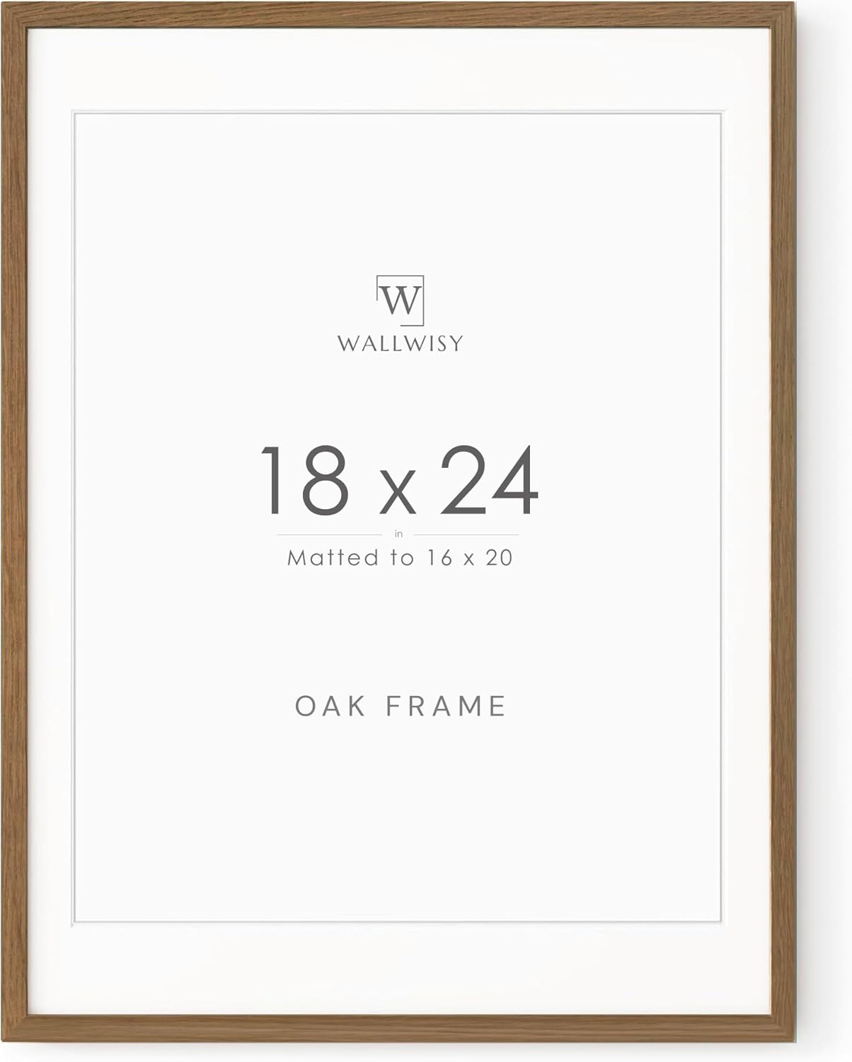 5x7 Picture Frame, Solid Oak Wood 5 x 7 Photo Frame with Mat to 4x6, 7x5 Picture Frames for Wall and Tabletop Display, (Walnut Set of 1)