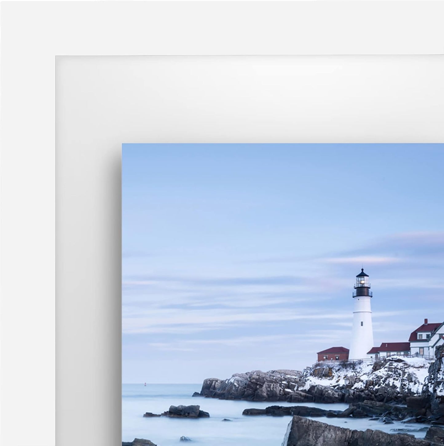 Americanflat 8x10 Floating Picture Frame with Polished Crystal-Clear Glass - Use as 5x7 Picture Frame or Display 4x6 Photo - Signature Float Collection - Photo Frames for Tabletop or Wall - Black