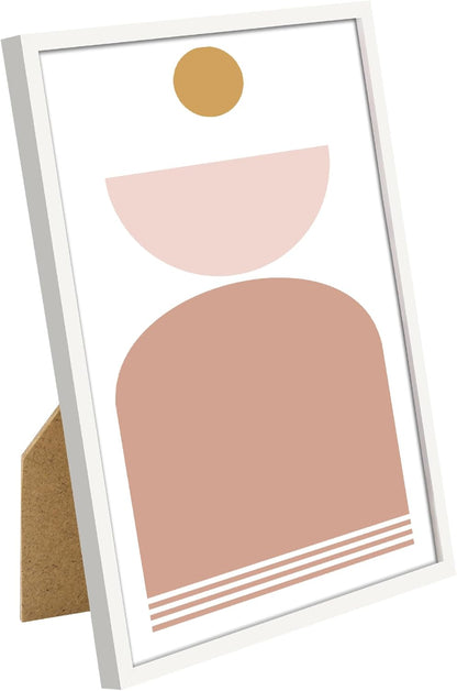 upsimples 5x7 Picture Frame Set of 3, Made of High Definition Glass for 5 x 7 Black Frames, Wall and Tabletop Display Thin Border Photo Frame for Home Décor