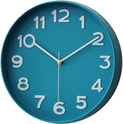 HZDHCLH Wall Clocks Battery Operated,12 inch Silent Non Ticking Modern Wall Clock for Living Room Bedroom Kitchen Office Classroom Decor (Olive Green and Gold)