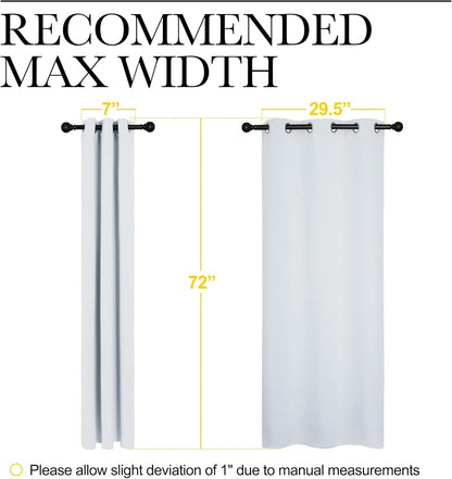 NICETOWN Halloween Pitch Black Solid Thermal Insulated Grommet Blackout Curtains/Drapes for Bedroom Window (2 Panels, 42 inches Wide by 63 inches Long, Black) - Colors A