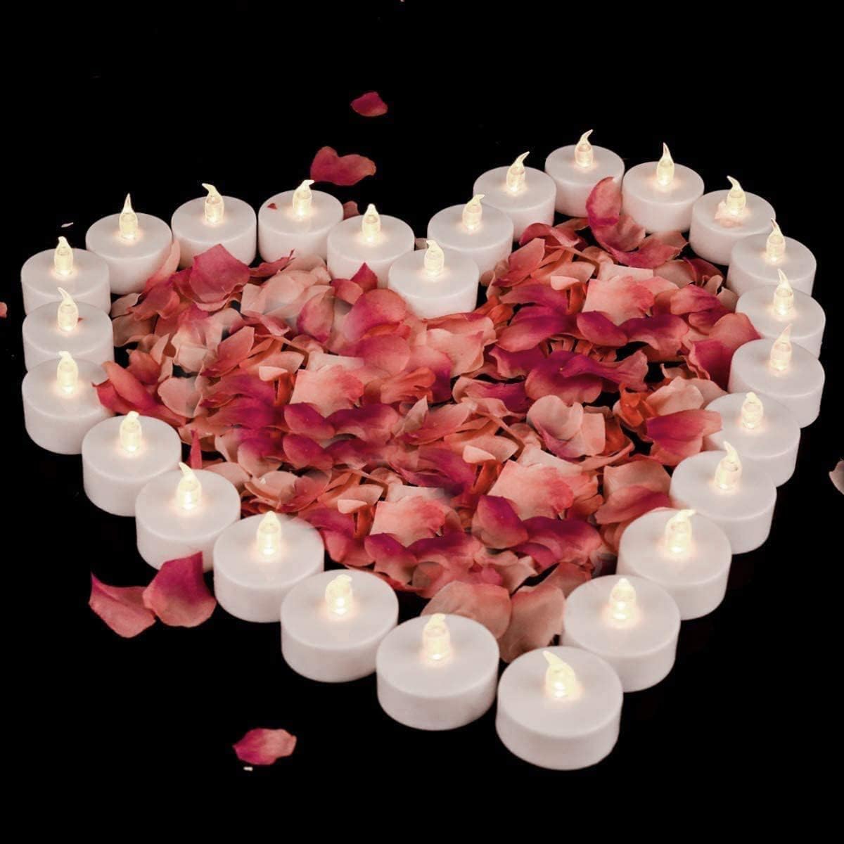 PUNPUBA LED Tea Lights Candles- 24Pack Flameless Candles Realistic and Bright Flickering Long Lasting 200Hours for Holiday Celebration,Party, Home Decoration WarmWhite,Battery Operated