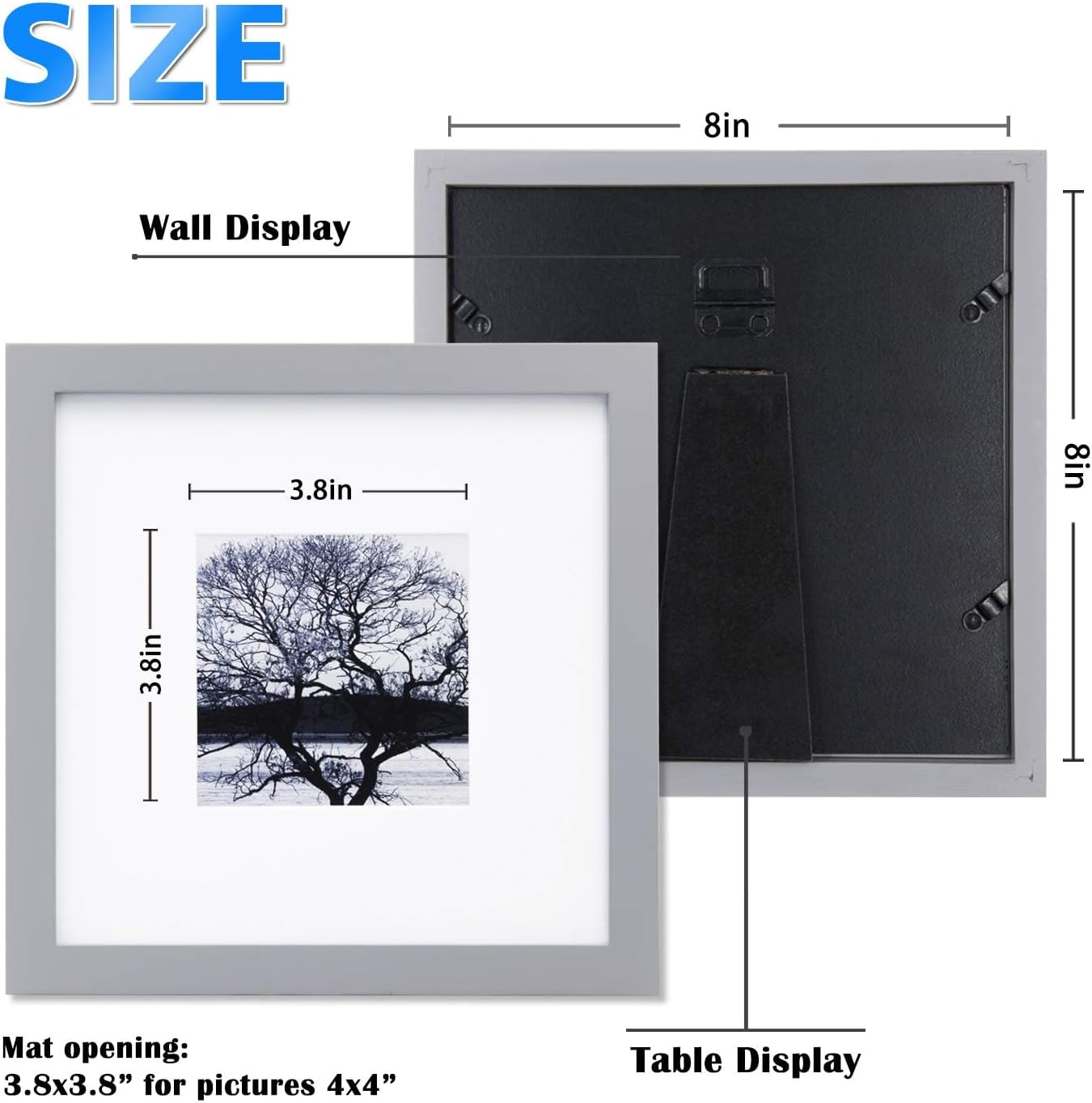 Egofine 12x16 Picture Frame Black, Covered by Plexiglass Made of Solid Wood, Display Pictures 9x12 and 11x14 with Mat or 12x16 Without Mat, for Wall Mounting Photo Frame - Colors A