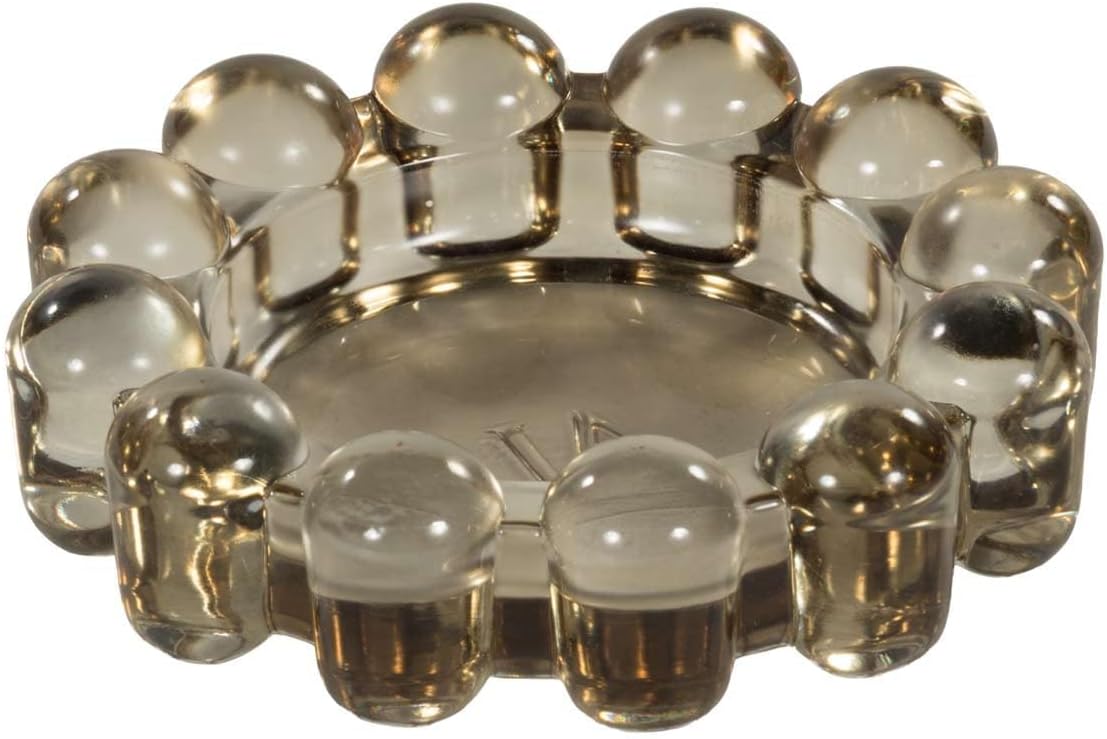 Alice Lane Original Bubble Candle Dish – Chic Smoky Glass Candle Dish for Home Decor – Decorative Modern Candle Holder for Small Candles & Diffusers