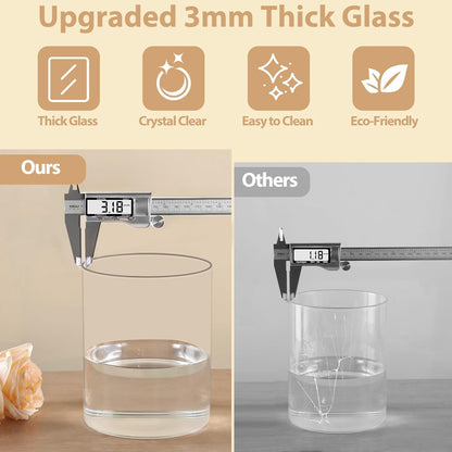 TBWIND 12pcs Glass Cylinder Vases for Centerpieces, 6 Inch Clear Flower Vases for Wedding Decorations and Indoor Home Decor, Hurricane Candle Holder for Table Shelf, Party