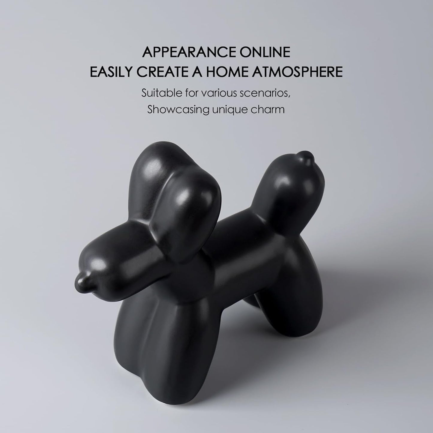 Notakia Cute Ceramics Balloon Dog Statue Crafts Gold Living Room Desktop Decorations,Handmade Modern Small Ceramic Animal Statue Ornament Gold Home Decor Accents