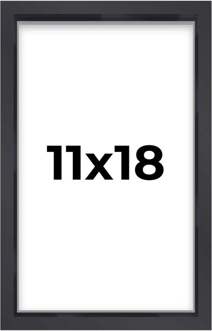 14x14 Shadow Box Black | 3/4" Depth of Usable Space | Solid Wood Pine | Includes UV Resistant Acrylic Plexiglass, Acid-Free Backing & Hanging Hardware | Made to Order in USA - Colors G