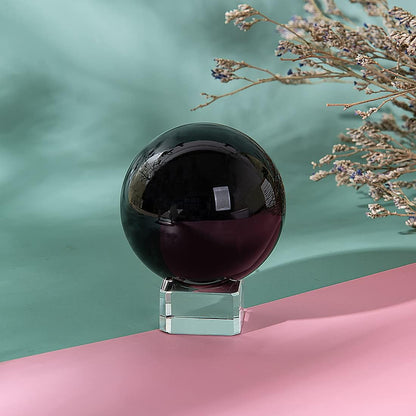 LONGWIN 50mm(2 inch) K9 Photography Solid Crystal Glass Ball Sphere with Free Stand Suncatcher (Clear)