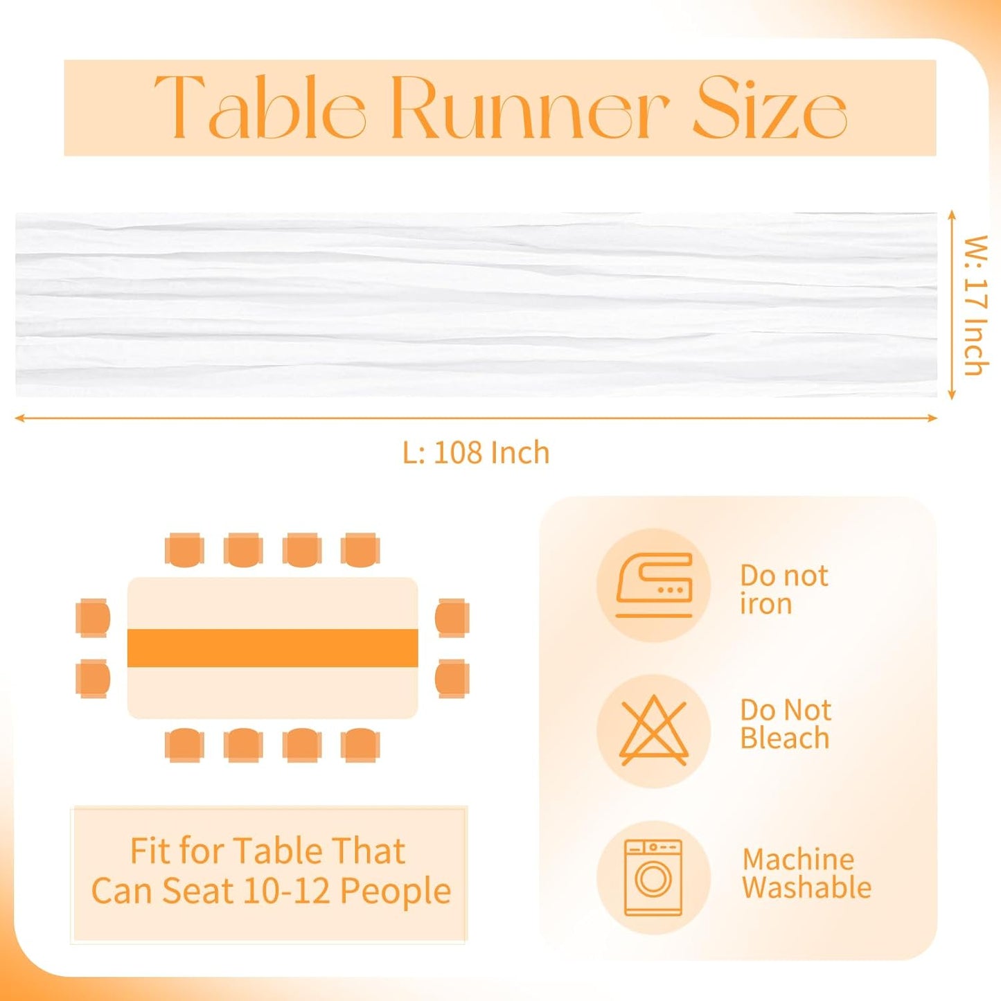 10 Pack Beige Cheesecloth Table Runner 17x108 Inch Boho Gauze Cheese Cloth Table Runners for Wedding Party Baby Shower Birthday Home Decor