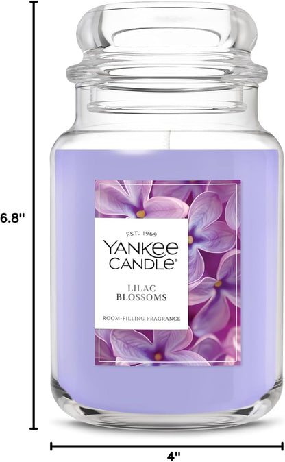 Yankee Candle Lilac Blossoms Scented Candle, 22oz Large Jar with up to 150 Hour Burn Time, Giftable, Birthdays