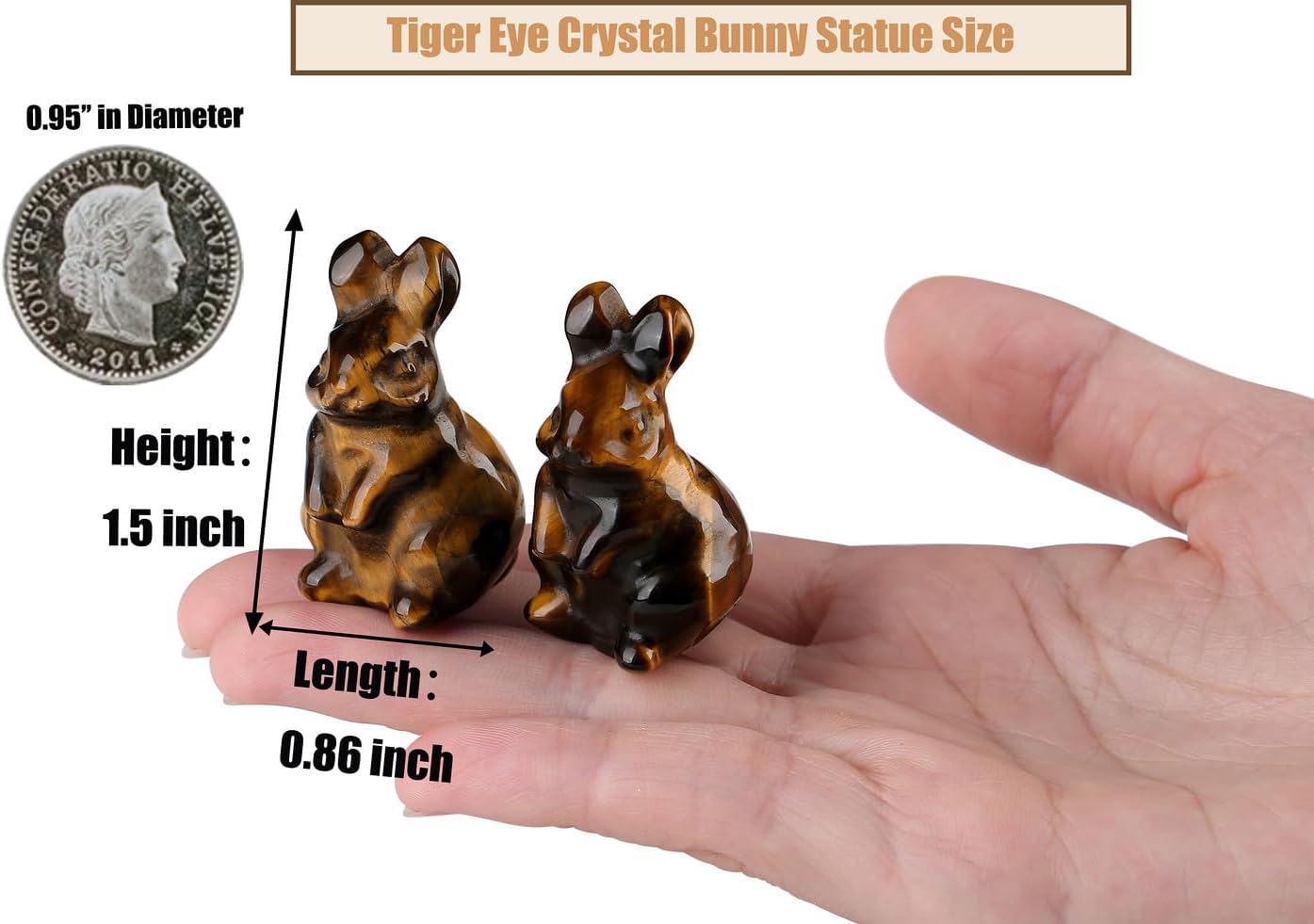 DUQGUHO Bunny Decor Easter Rabbit Decor Crystals Easter Gifts Decoration Bunny Statue Amethyst Crystals Figurines Bunny 1.5’’