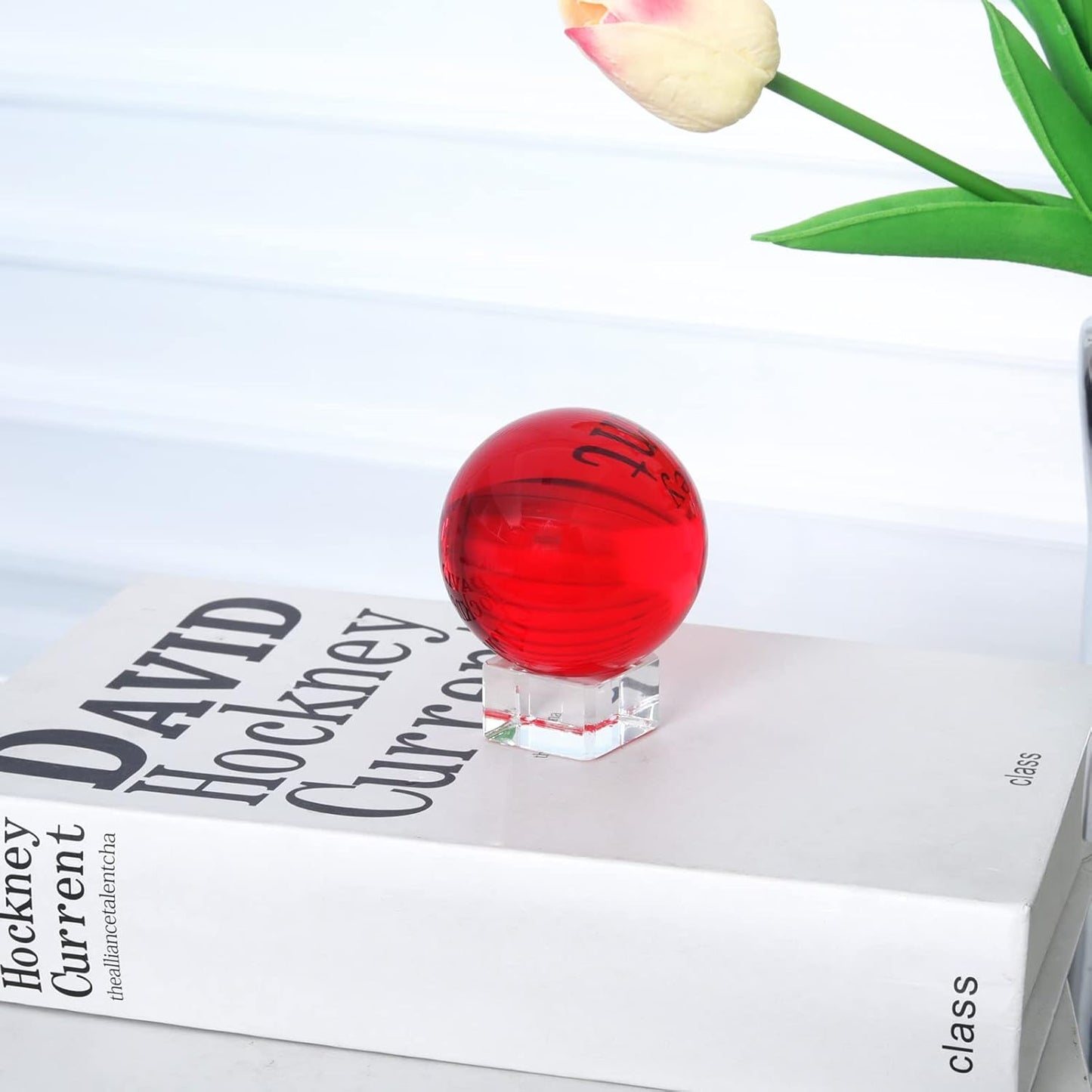 LONGWIN 50mm(2 inch) K9 Photography Solid Crystal Glass Ball Sphere with Free Stand Suncatcher (Clear)