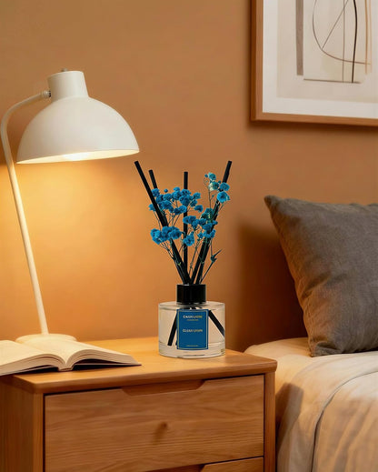Reed Diffuser Set-Lemon Verbena Scent Fragrance Oil Diffuser with 6 Reed Sticks | Home & Bedroom Bathroom Decor,3.38 fl oz (100ml) (Lemon Verbena)