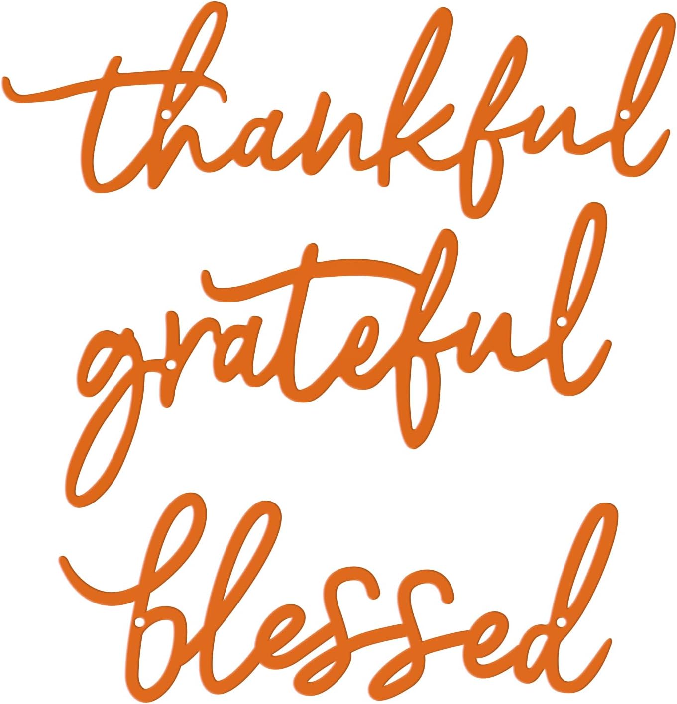 Thankful Grateful Blessed Letter Sign Metal Wall Decor, 3 Piece Black Letters Wall Art for Bathroom Bedroom Metal Words Wall Decor for Home Decor