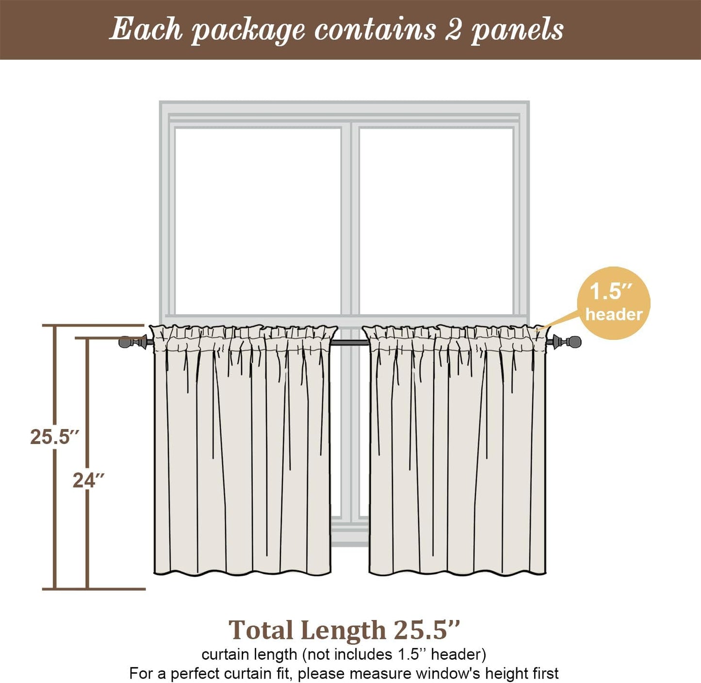 Chyhomenyc Sheer White Valances for Windows 2 Pack, Small Window Curtains for Living Room Bathroom Cafe Laundry Basement, Modern Top Dual Rod Pocket Voile Curtain, 42W x 14L inches, White - Colors C