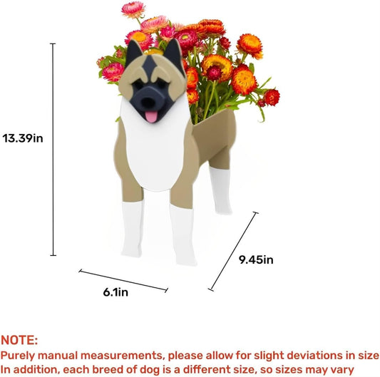 Golden Doodle Dog Planter, Cute Animal Shaped Plant Pot, Dog Flower Pot, Gifts for Women & Pet Lovers, Indoor Outdoor Garden Home Office Decor, 9.45 x 7.17 x 13.82 Inches - Colors A