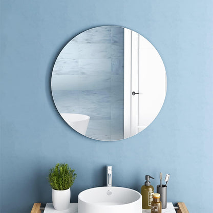 12'' Round Wall Mirror Tiles High Clear Reflecticon Self Adhesive Acrylic Mirror Sheets Circle Stickers for Bathroom, Bedroom, Door, Home Decor