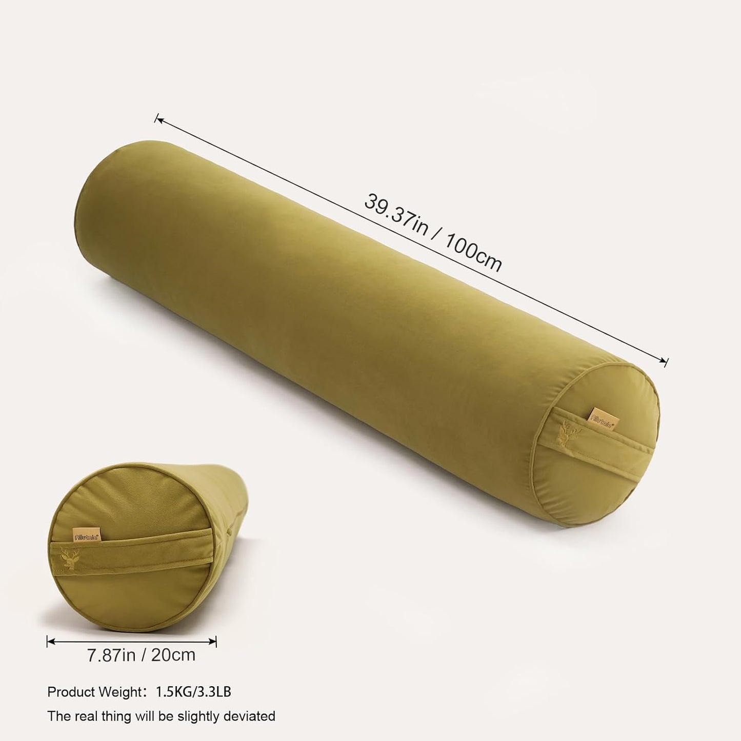 Body Pillow for Adults,Long Round Pillow,Big Cylindrical Pillow,Large Full Bolster Pillows for Side Sleepers (Steel Gray, 47.24"*7.87")