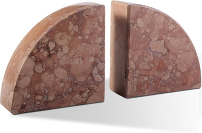 Karibiber Travertine Bookends for Heavy Books, Marble Decorative Bookends for Shelves, Heavy-Duty Stone Book Ends for Hardback Book & Cookbooks, Unique Book Stopper & Holder, Travertino Italy