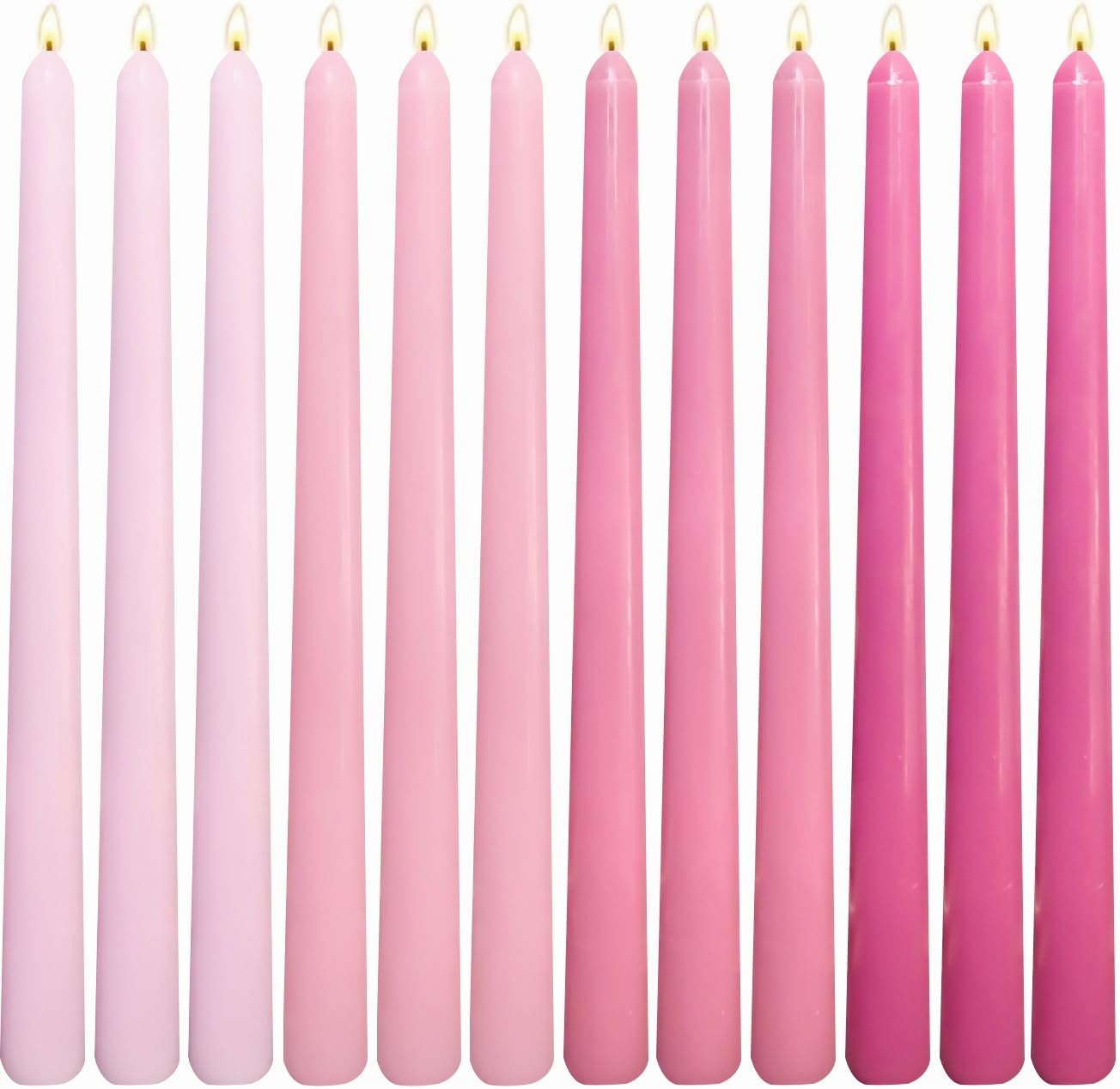 12-Pack Earth Tone Taper Candles, 10 Inch Unscented Dripless Candlesticks, Long-Lasting Burn Time of 7-8 Hours, Perfect for Fall Harvest Halloween Thanksgiving Dinners Parties and Home Décor