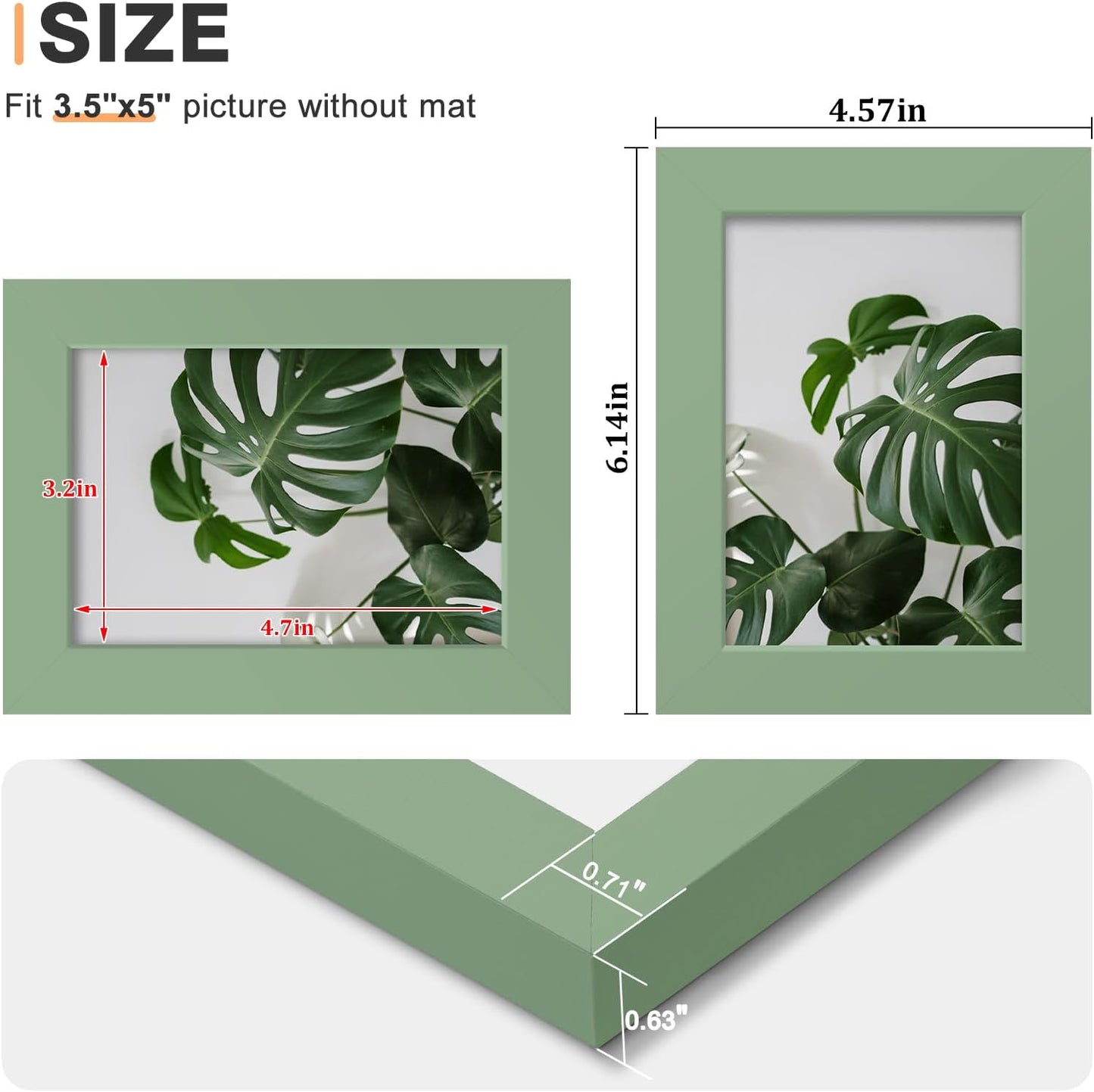 Egofine 12x16 Picture Frame Black, Covered by Plexiglass Made of Solid Wood, Display Pictures 9x12 and 11x14 with Mat or 12x16 Without Mat, for Wall Mounting Photo Frame - Colors A