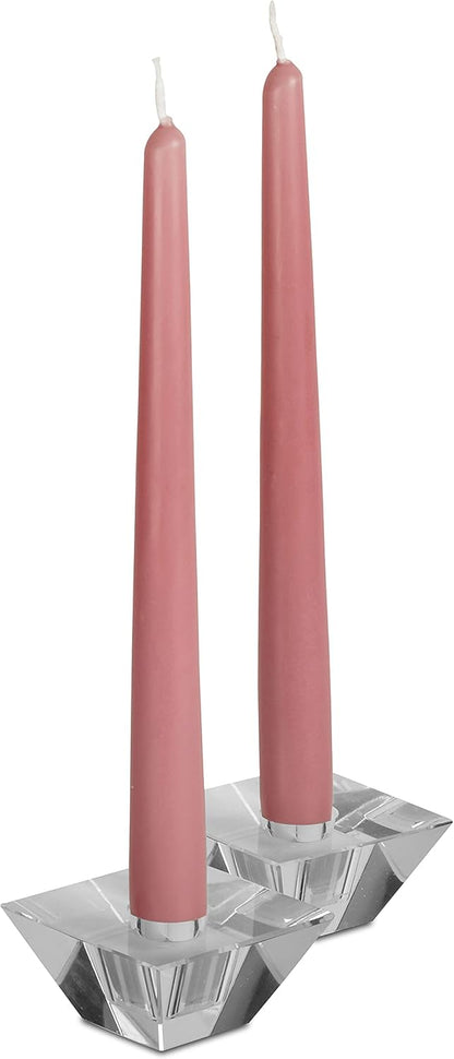 Hyoola Tall Taper Candles - 10 Inch Metallic Gold Unscented Dripless Taper Candles - 8 Hour Burn Time - 4 Pack