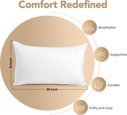 Utopia Bedding Outdoor Pillow Inserts 18 x 18 Inches (Pack of 4, White), Water Resistant Garden Throw Pillows for Patio and Porch Furniture